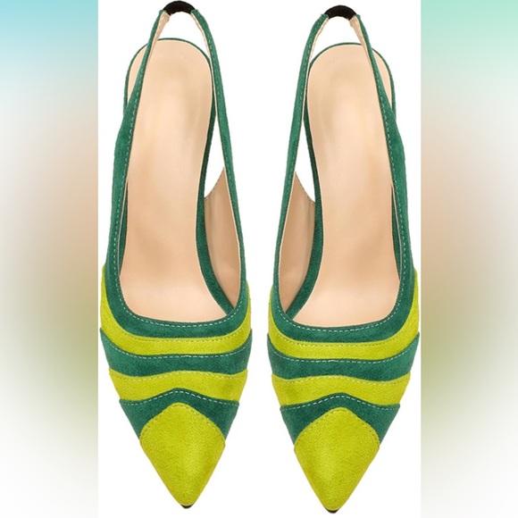 Huhren Shoes - NWOT - Huhren. 9.5CM, Low Heel Slingback Pumps, Size 8.5 💚